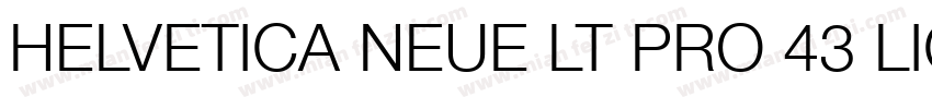 HELVETICA NEUE LT PRO 43 LIGHT EXTE字体转换